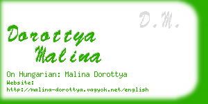 dorottya malina business card